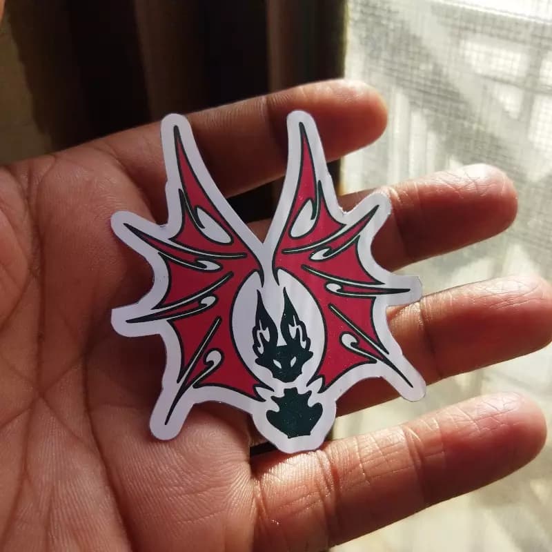 Fire Bat Sticker