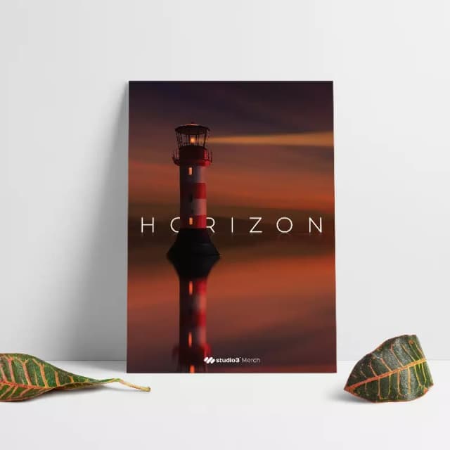 Horizon A4 Poster Sticker