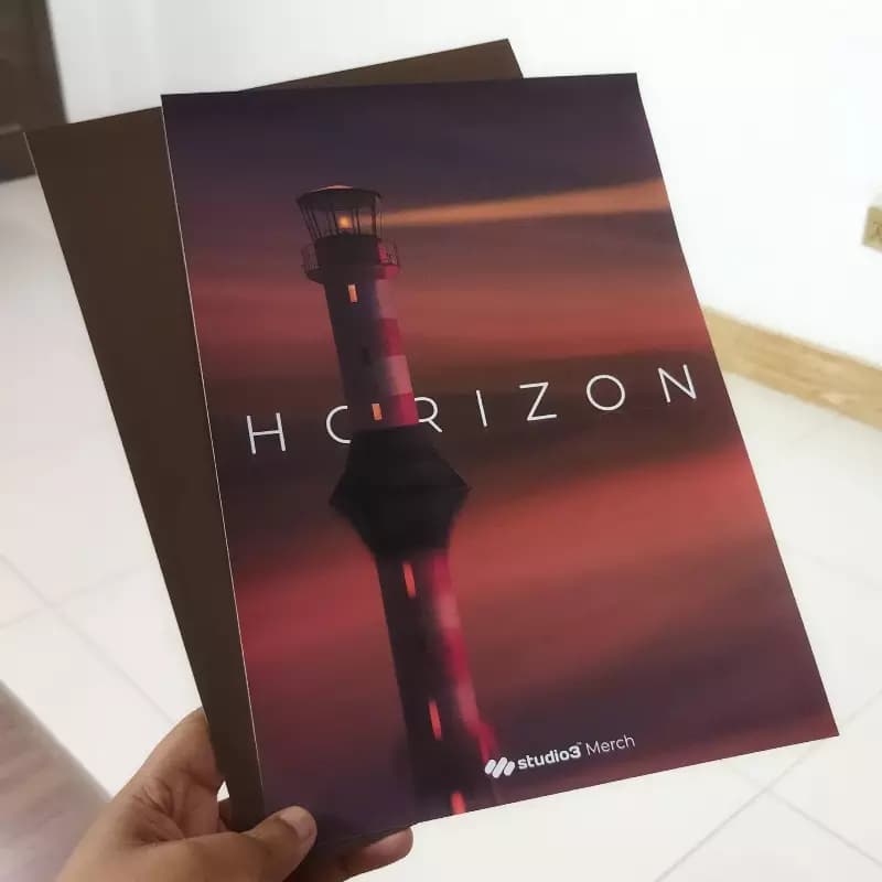 Horizon A4 Poster Sticker