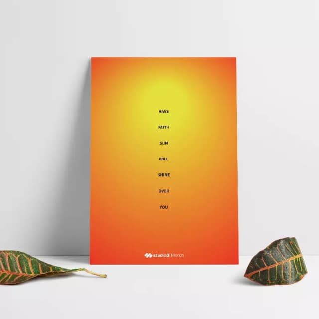 Have Faith A4 Poster Sticker