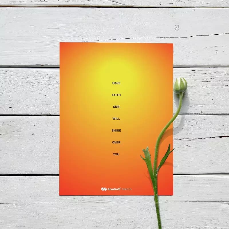 Have Faith A4 Poster Sticker