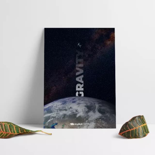 Gravity A4 Poster Sticker