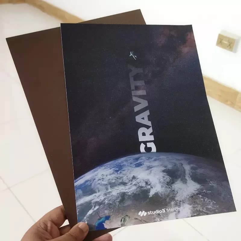 Gravity A4 Poster Sticker