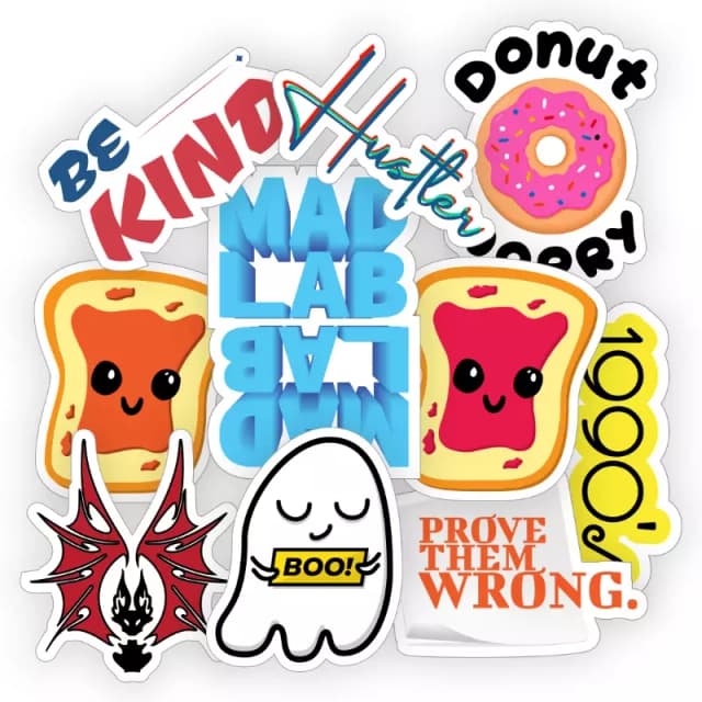 10 Sticker Bundle Pack